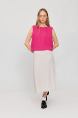 Julia ist 1,78 und trägt Größe S