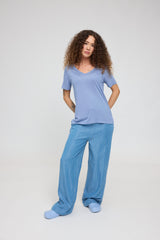 Mandy ist 1,68 und trägt Größe S