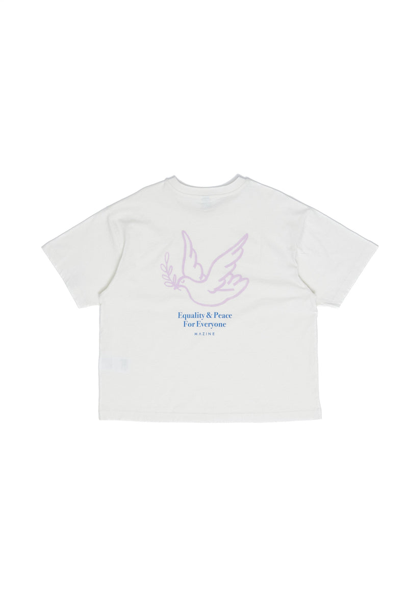 offwhite dove blue print